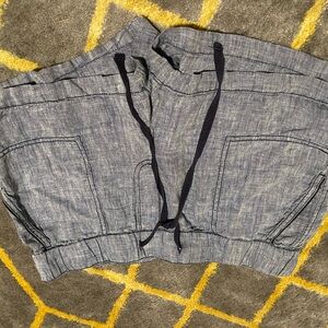 Casual Gray Drawstring Shorts